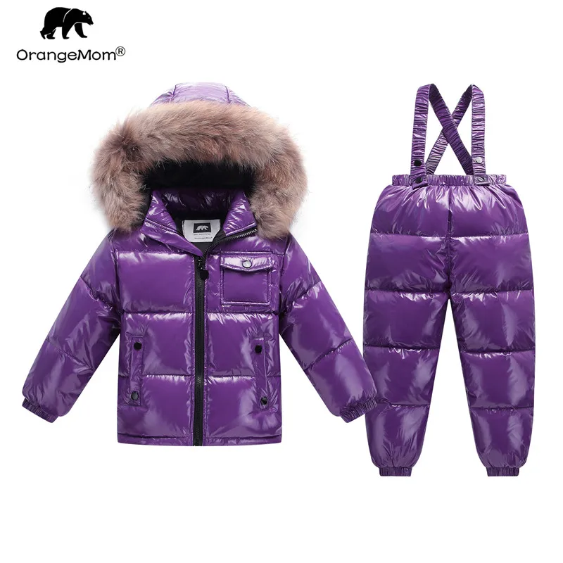 

Orangemom official store2018 fashion metal colour winter jacket children's clothing suit for boys girls coat down kids snowsuit