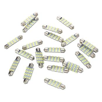 

20x 42mm 16 LED Interior White SMD 3528 Dome Light Lamp Bulb 211-2 578 212-2
