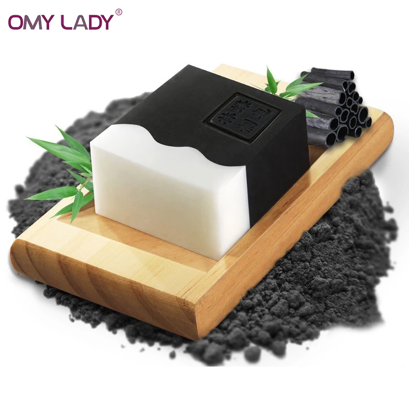 

OMY LADY Bamboo charcoal milk Essential OIL handmade soap skin care soft whitening blackhead remover acne treatment oil control