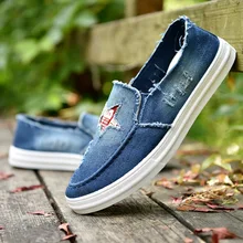 2019 Fashion Denim Canvas Shoes Mens Casual Shoes Man Slip-on Loafers Chaussures Homme Summer Breathable Sneakers Men Flats 2019 Fashion Denim Canvas Shoes Mens Casual Shoes Man Slip-on Loafers Chaussures Homme Summer Breathable Sneakers Men Flats
