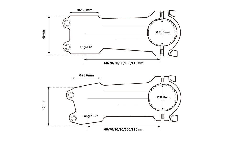 Withlogo Алюминий углерода стволовых leagth 6/17 градусов 60/70/80/90/100/110/120 мм Дорожный мотоцикл кран части велосипеда 3 к матовый/блеск для губ LGA48