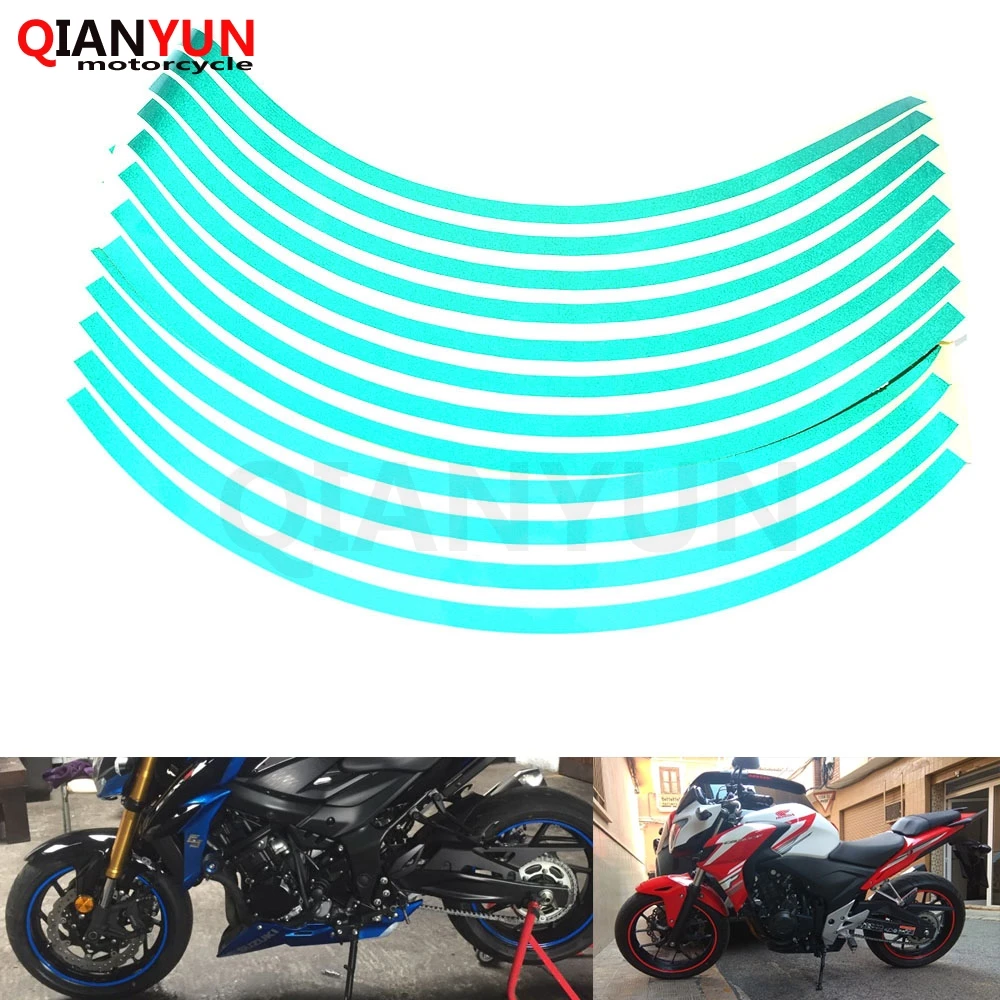 

Motorcycle Styling Wheel Hub Tire Reflective Sticker Car Decorative Stripe Decal For Suzuki GSXR 1000 600 750 GSR 750 600 DL650