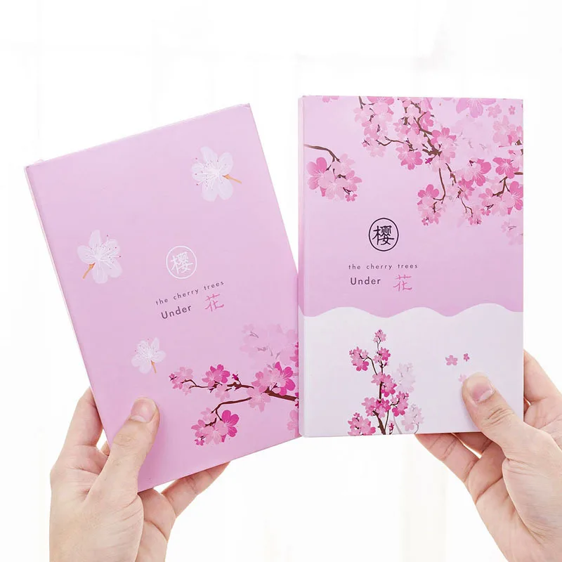 1 шт. Kawaii розовый блокнот японские канцелярские принадлежности милые вишневые цветы студенческий Дневник Книга Планировщик блокноты офисные принадлежности