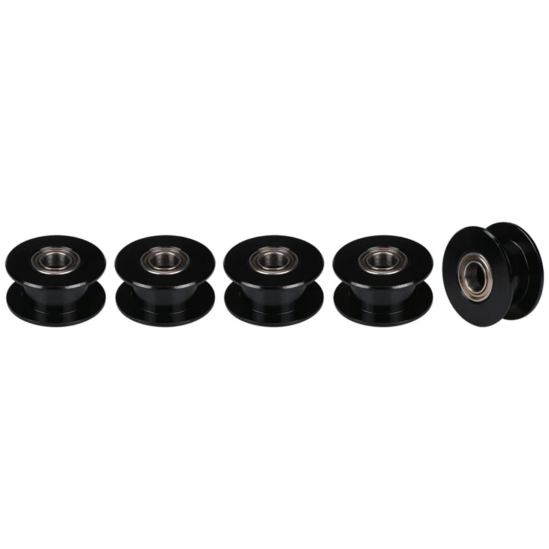 

Gt2 5Mm Bore Black Aluminum Toothless Timing Belt Idler Pulley For 3D Printer 6Mm Width Timing Belt(Pack Of 5Pcs)(Bore 5Mm)