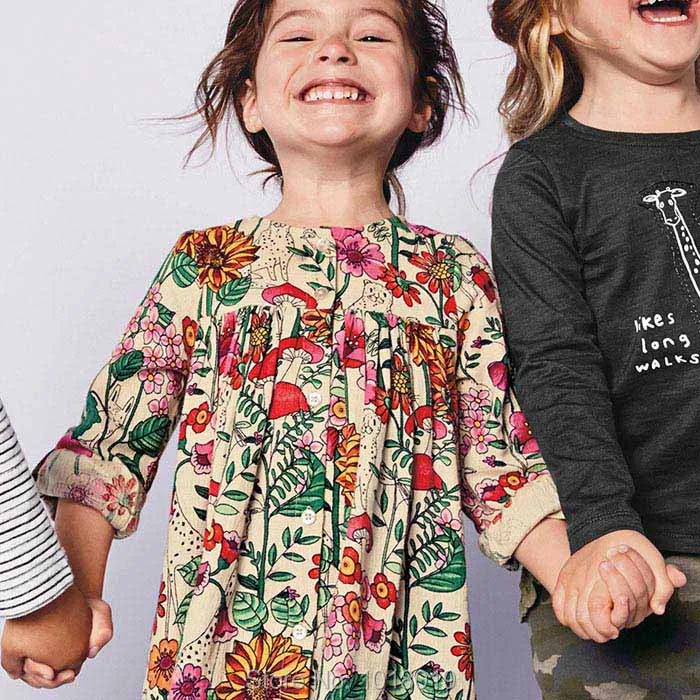 

Top Quality 100% Woven Cotton Autumn Baby Girl Dress Brand New 2019 Long Sleeve Children Clothing Spring Dress Baby Girl Clothes