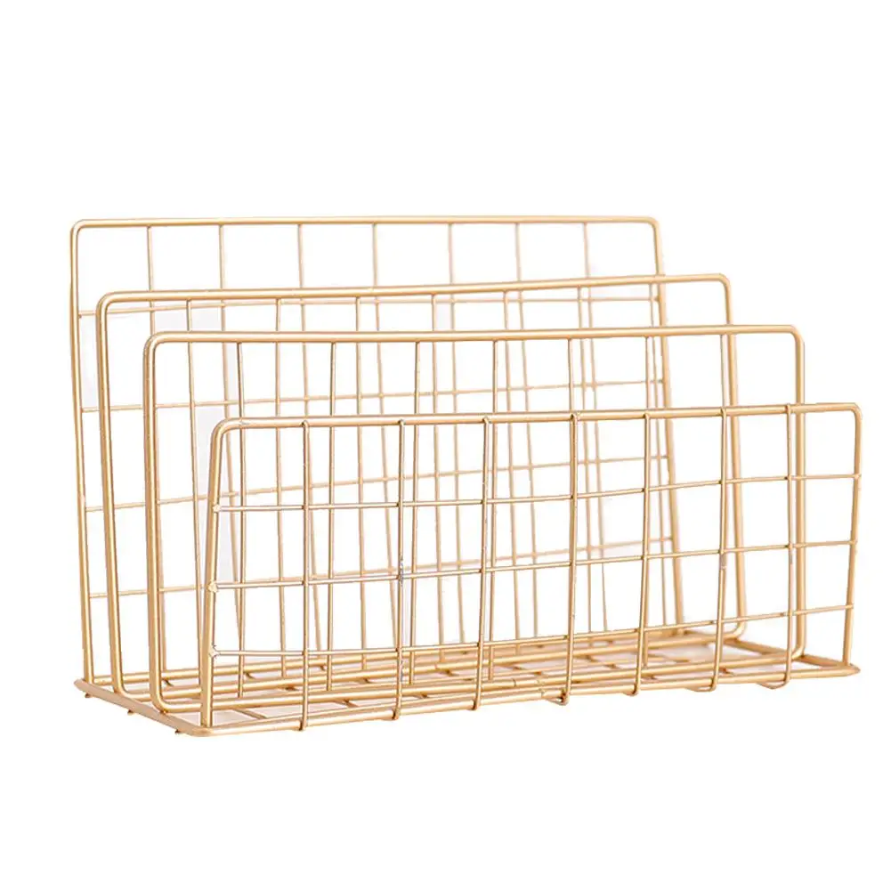 

Nordic Style Storage Rack Grid Wrought Iron Newspapers And Periodicals Rack Book Magazine File Storage Rack Home Supplies