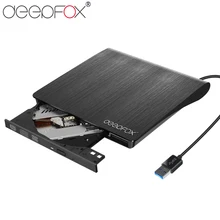 Deepfox Harici Sürücü Ince 9.5mm USB 3.0 DVD-RW/CD-RW Burner Kaydedici Optik Sürücü CD DVD ROM Yazar Için tabletler PC