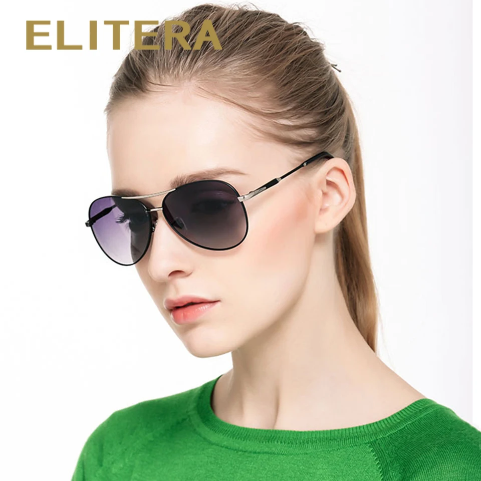 

ELITERA Unisex Pilot Men/Women HD Polarized Mirror UV400 Sun Glasses Eyewear Sunglasses For Men oculos de sol