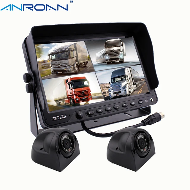 9 "Quad Split Screen Monitor Rückfahrkamera system CCD