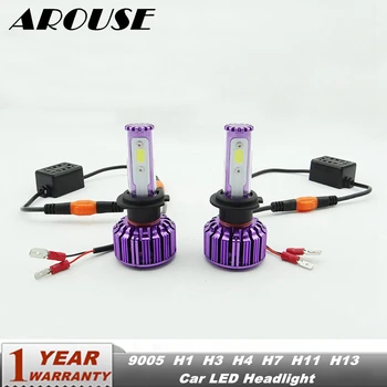 

AROUSE H1 H3 H7 H8 9005 H11 LED Headlight Bulbs H4 H13 9008 Hi-Lo Beam COB 60W 8000lm 6500K Car Auto Headlamp Fog Light 12v 24v