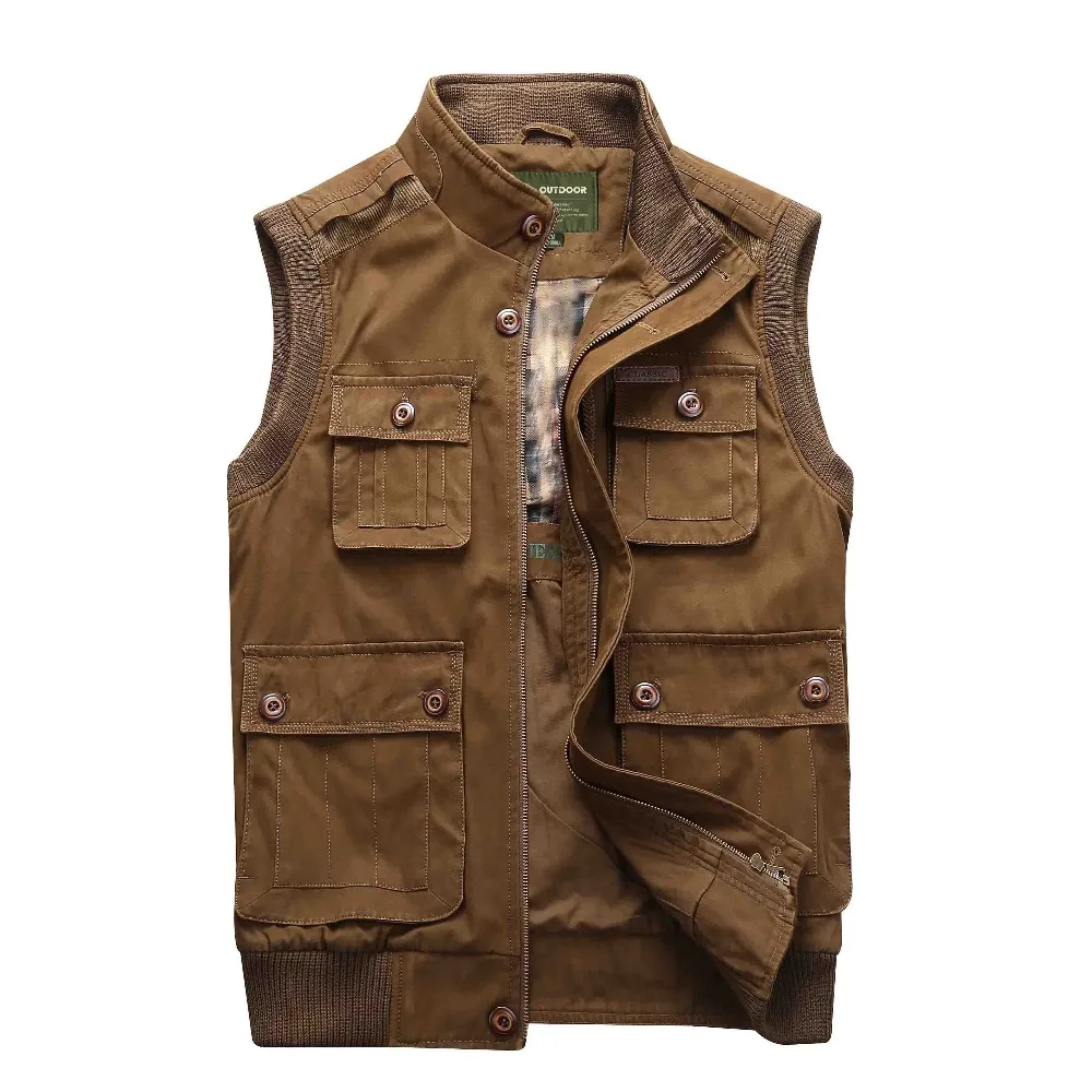 Outdoor Hunting vest men stand collar multi-pockets fishing photography shooting waistcoat men tactical vest