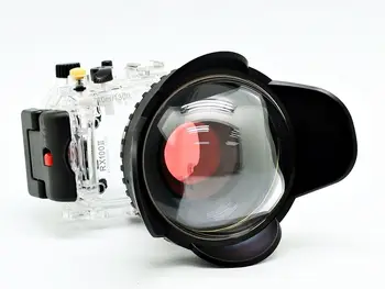 

195ft Waterproof Housing Case + Fisheye Wide Angle Lens for Sony DSC-RX100 II