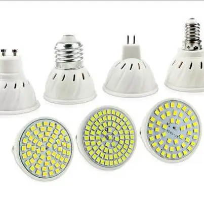 GU10 LED E27 Лампа E14 48 60 80 светодиодов lampara 220V GU 10 bombillas led MR16 gu5.3 лампада точечная лампа