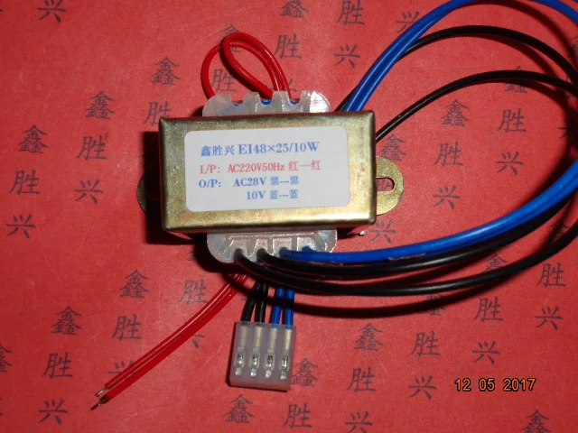 28V 10V трансформатор 220V вход 10VA EI48 * 25 штамповка лобовая плита ворота