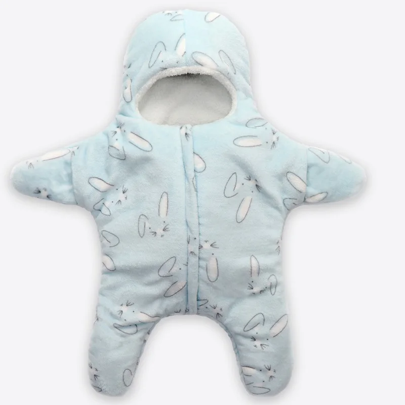 Всесезонный спальный мешок для новорожденных 73*76,5 см, детское Пеленальное Одеяло с милым рисунком, детское Пеленальное Одеяло-конверт мягкий коралловый бархат
