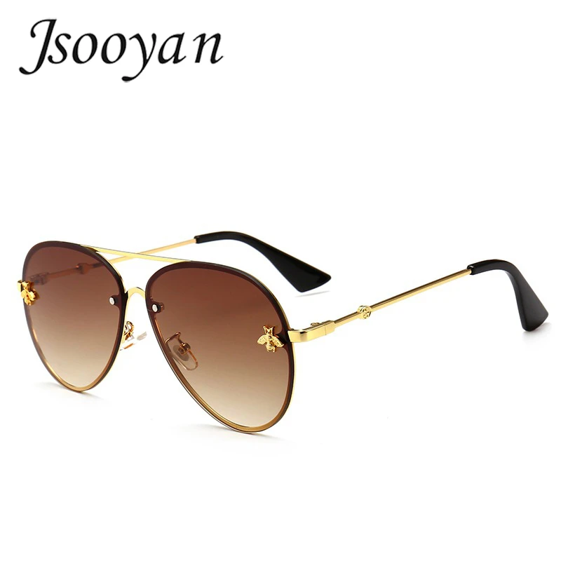 Jsooyan 2019 New Retro Bee Sunglasses Women Trend Luxury Brand Design