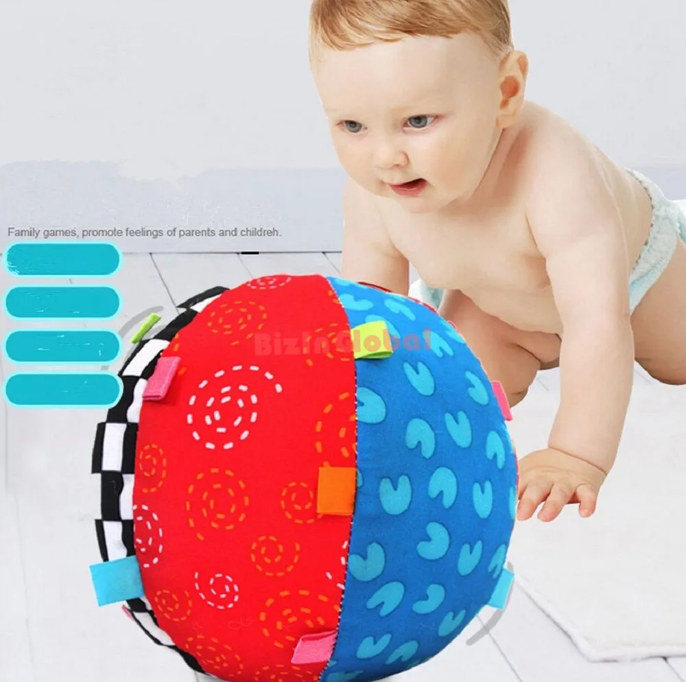 Ballylelly Campana agitadora de Mano con Bola de sonajero para bebés con luz de Sonido Juguete Educativo de Desarrollo sensorial para bebés pequeños