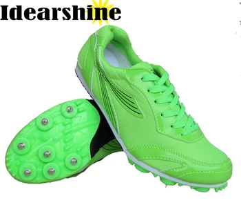 

Hot Sell Track and Field Shoes for Men Women Breathable Spike Running Shoes Greeen yellow Track Shoes Spikes Sneakers Men