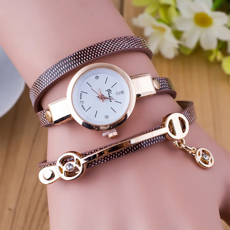 

New Duoya Fashion Women Bracelet Watch Gold Quartz Gift Watch Wristwatch Women Dress Leather Casual Bracelet Watches