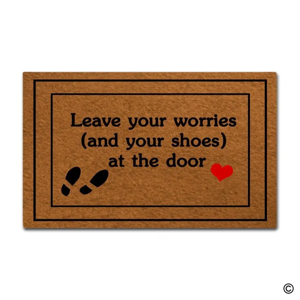 Doormat Entrance Floor Mat Funny Doormat Leave Your Worries