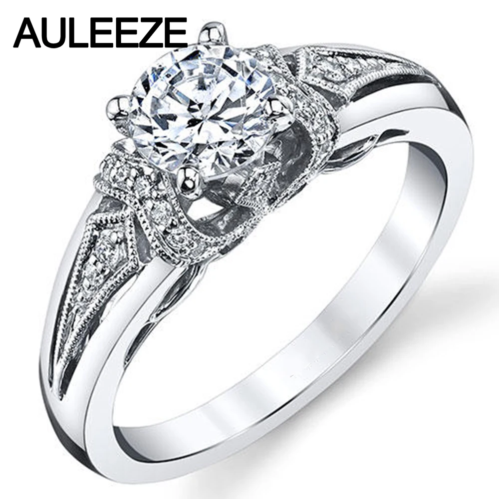 Antique Styled 1CT Lab Grown Moissanites Wedding Rings For Women