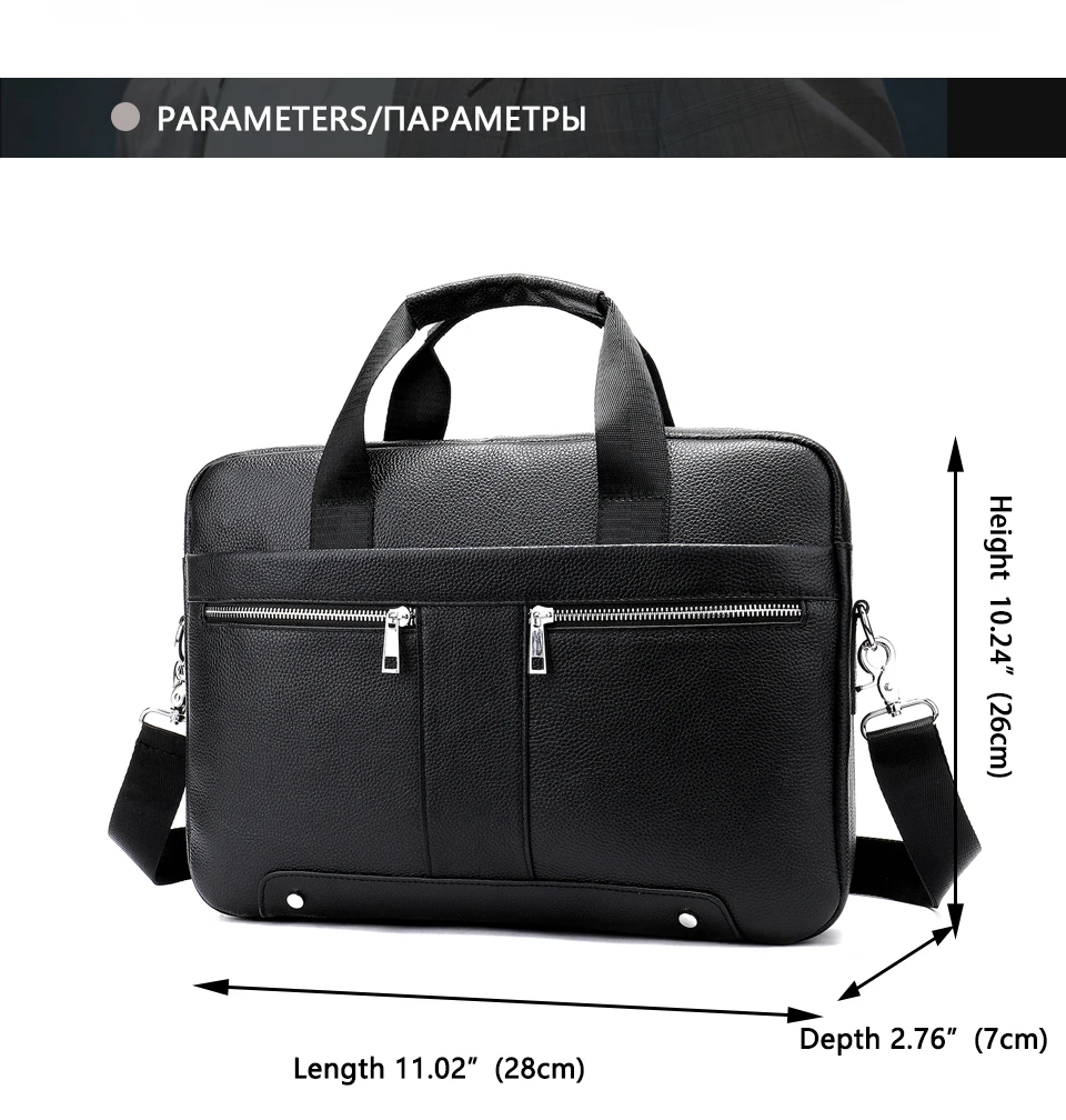 WESTAL сумка для мужчин Натуральная кожа кожаный мужской портфель 14 сумка для ноутбука A4 документ Бизнес tote модный портфель 8522