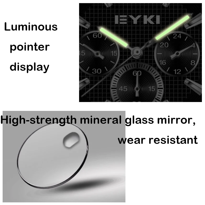 EYKI Brand Women Stainless Steel Waterproof Watch Fashion Silver Quartz Watches Female Luminous Pointer D Wristwatches EYKI Brand Women Stainless Steel Waterproof Watch Fashion Silver Quartz Watches Female Luminous Pointer D Wristwatches