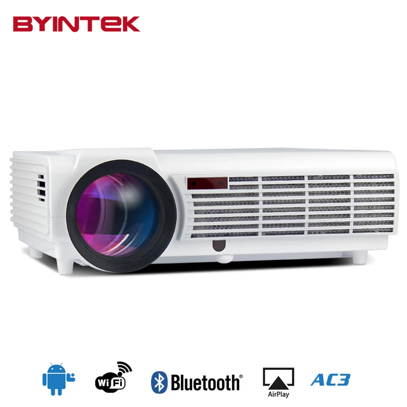 Best 1280x800 Android 4.4 Wifi Home Theater Smart 1080P Video LCD LED full HD HDMI Projector For Iphone | Электроника