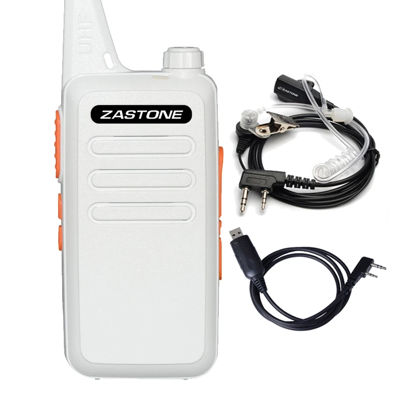 Zastone ZT X6 Small Portable Radio White UHF 400 470MHZ 16CH Walkie