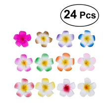 RUIMIO 24 шт 2,4 дюймов Гавайский цветок Плюмерия заколка для волос пена аксессуар для волос для пляжа вечерние украшение для свадьбы