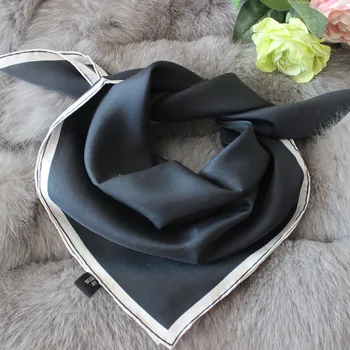 

[xiuke]scarves 2018 new women's fashion square silk scarf shawl HandKerchiefs, hair scarf,Solid color series