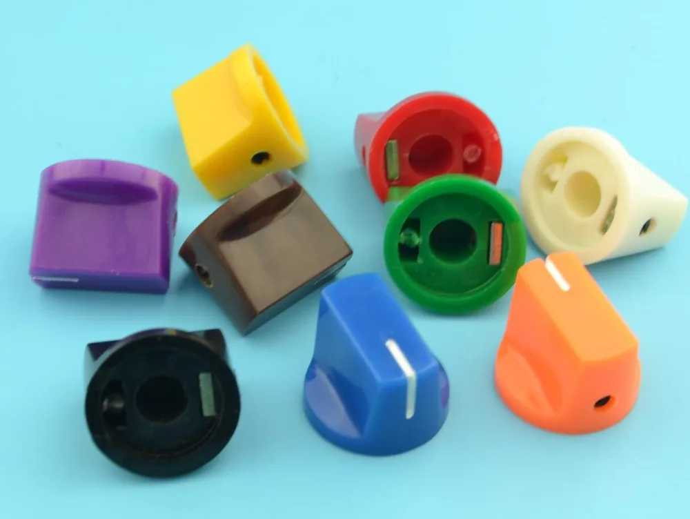 10PCS dia 6mm shaft Potentiometer Knob For Potsin Potentiometers from