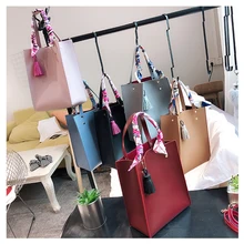Top-handle Women Handbag Solid Big Capacity Women Casual Tote Fashion Brand Females Bucket Luxury PU Leather Ladies Bolsa