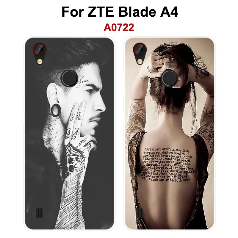 

Beauty Case For ZTE Blade A4 Capa Cover Soft Silicone Back Cover Phone Case For ZTE BladeA4 A0722 protective Casing Coque Shell