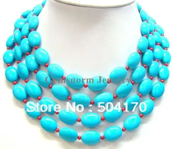 

New Handmade 13*18mm Stone Beads Necklaces 60"inches Long Fashion Beaded Necklace Jewelry TN082