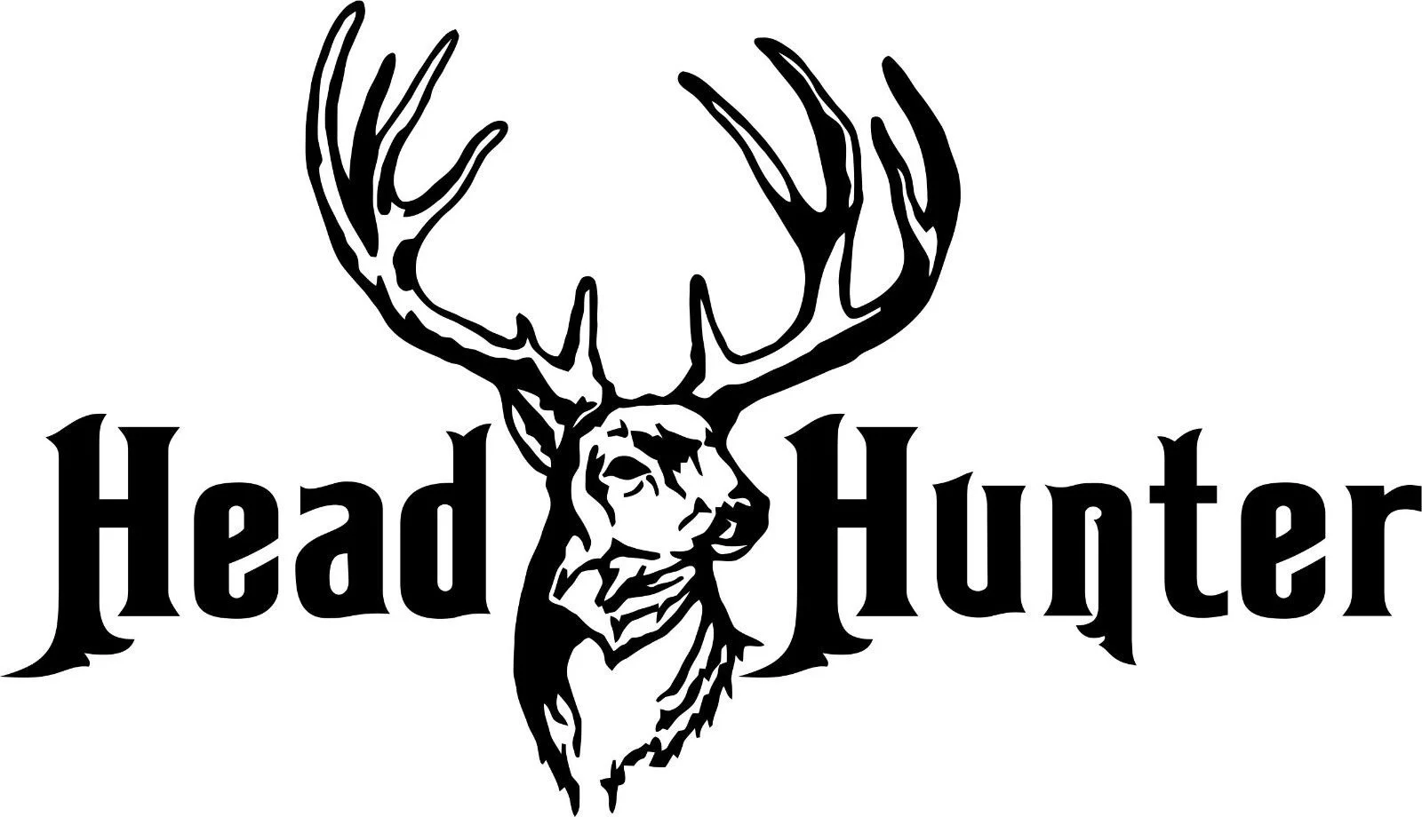 Whitetail Deer Head Hunter Hunting Gun Bow Truck Window Vinyl Decal Sticker
