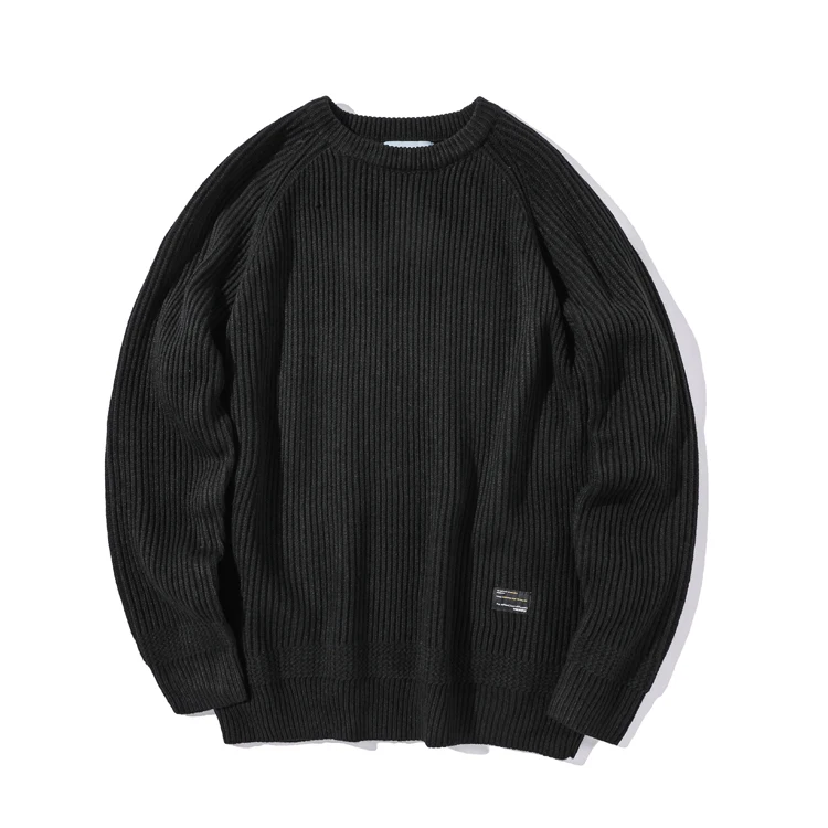 Мужской пуловер, одежда мужская рубашка Homme, хорошее качество, классический деловой Повседневный офисный зимний теплый - Color: black