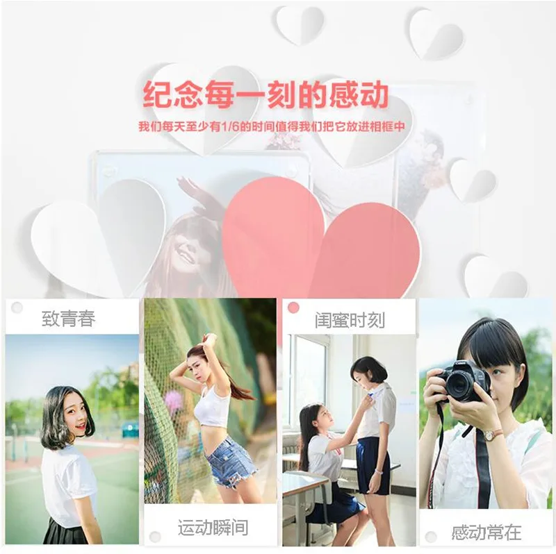 acrylic photo frame magnet picture frame home garden decor (1)