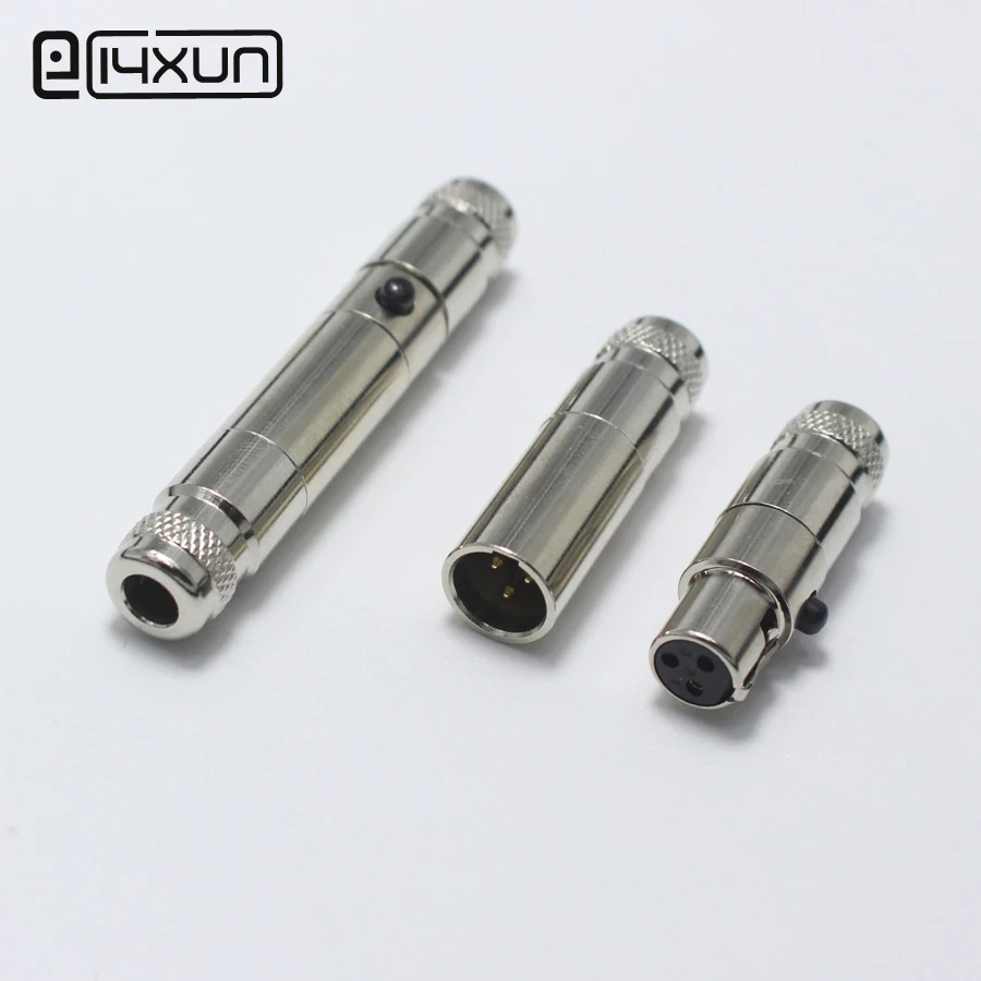 

1pair Mini XLR 3 Pin Male Plug + Female jack Small Metal XLR 3P Audio Socket Microphone Connector MIC Adapter for OD5mm Cable