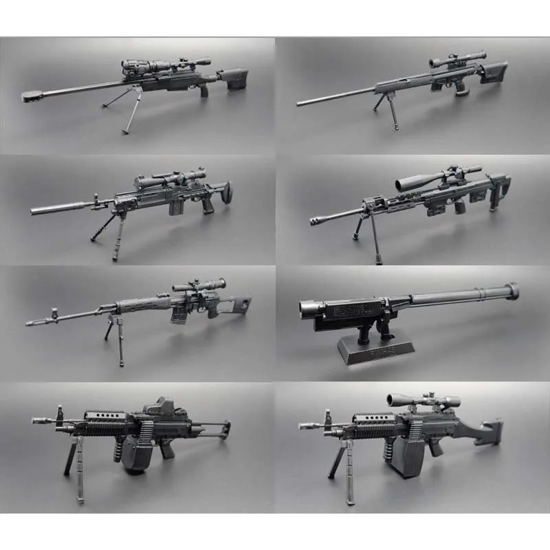 

8PCS/set 1:6 building block TAC-50&PSG-1&MK14&FIM-43 Toys Toy Model Diy Assemble Weapon Educational Military toys diy gun block