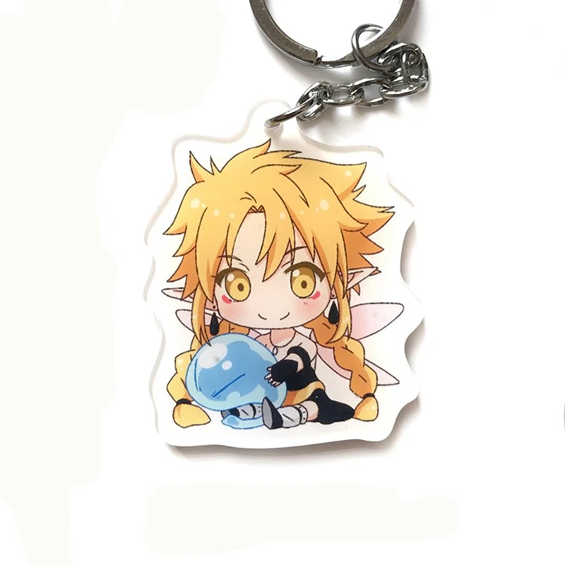 Anime Rimuru Tempest Benimaru Shuna Shion Souei Hakurou Ranga Acrylic Model Keychain Pendant Key Chains Christmas gift (5)