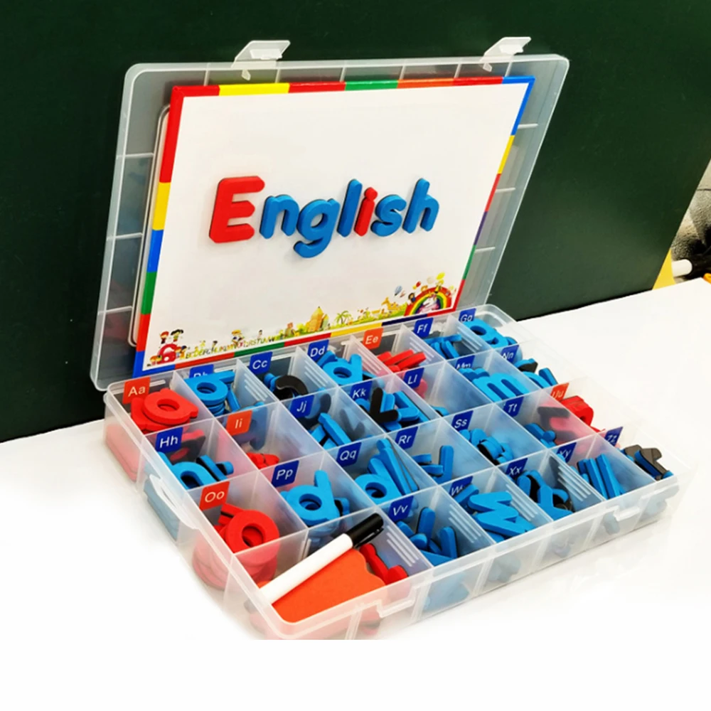 

New Number Letter Figure Symbol Puzzle Magnetic Sticker with Baseboard Pre-school Educational Kit Kids Educational Toys