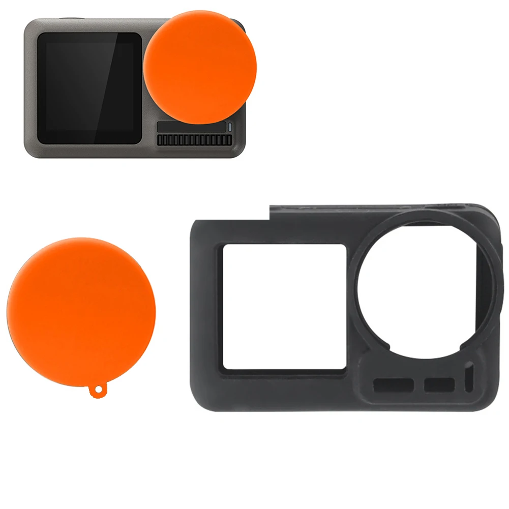Silicone Lens Cap for DJI OSMO ACTION Camera Scratch-proof Protection Cover Sports Accessories Shockproof Guard Caps | Электроника