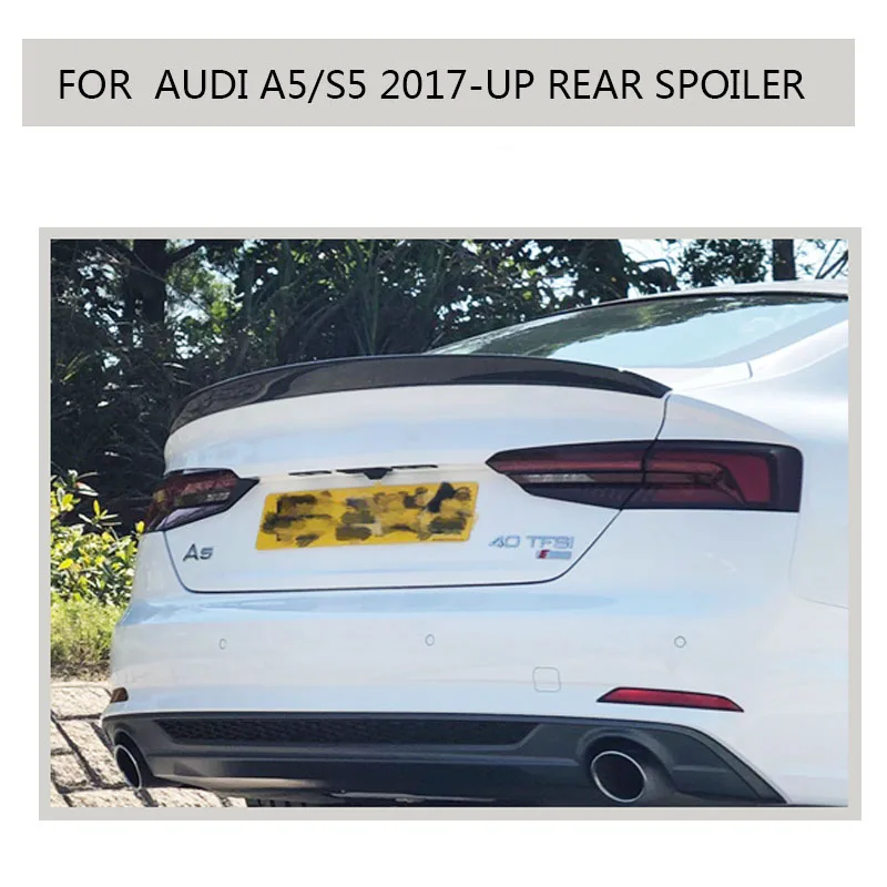УГЛЕРОДНЫЙ спойлер 2018 для Audi a5 s5 Quatto Sportback 4 дверный 2019 2017 утиный ботинок губа