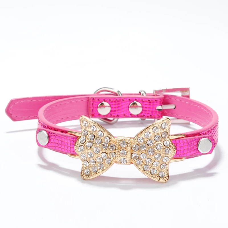 Аксессуары для собак ошейник из искусственной кожи с кристаллами|dog accessories|dog