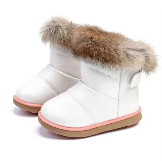 

Kids Boots Winter 2018 Baby Girls Snow Boots Warm Plush PU Leather Baby Toddler Shoes Outdoor Girls Snow Boots Children Shoes