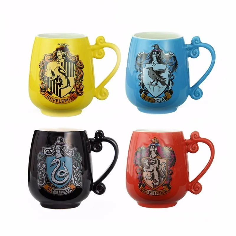 

480ML High Capacity Big Belly Ceramic Mug Harry Potter School Of Magic Coffee Tea Milk Hot Water Cup Drinkware Christmas Gift