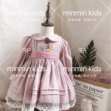 Платье в испанском стиле для маленьких девочек; платье принцессы с вышитым изображением жирафа; детская праздничная одежда в стиле ретро; 2 кг#112