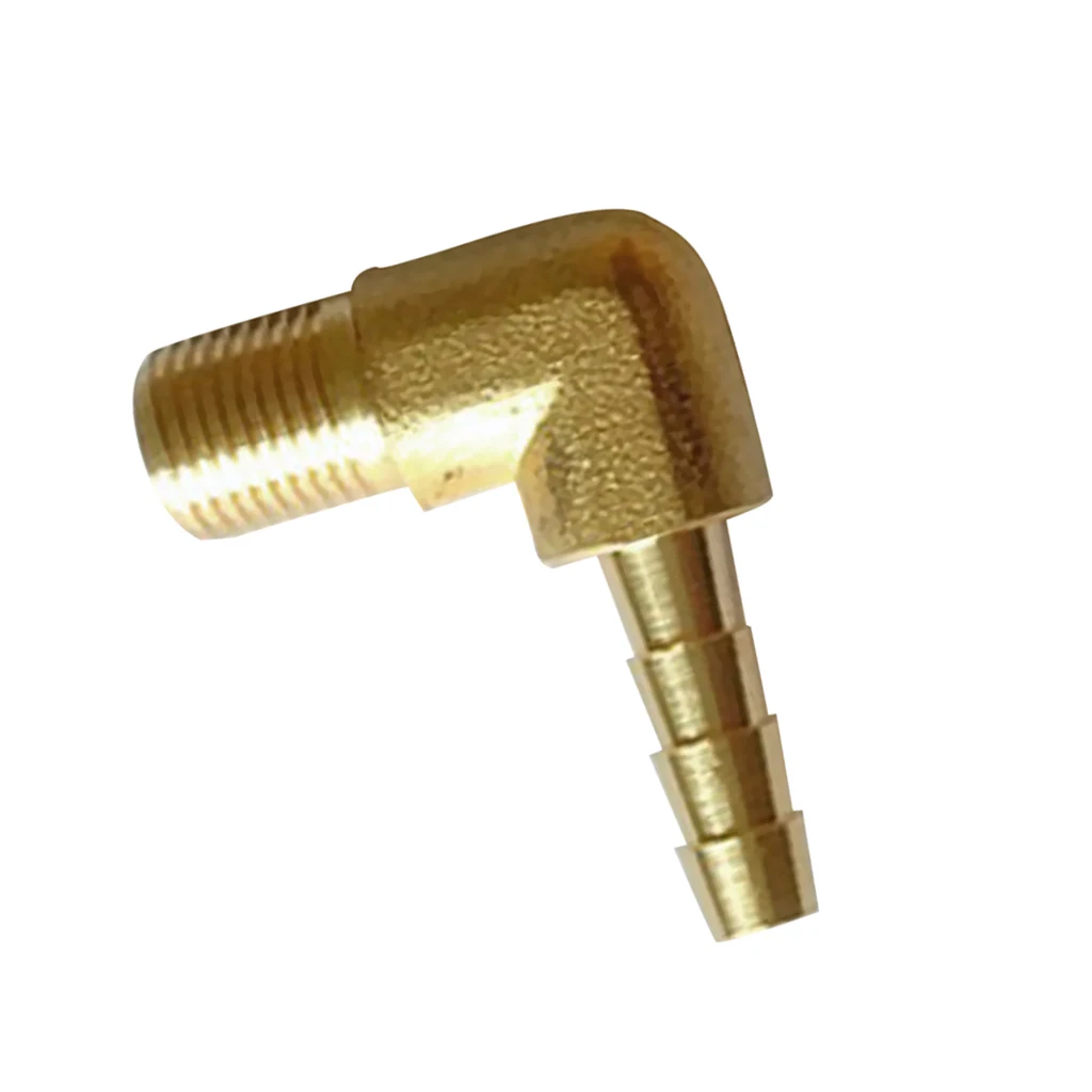 5 pieces/lot 1/8 BSP To 6mm Brass 90 Degree Male Elbow Barb Hose Tail Pipe Gas Fittings