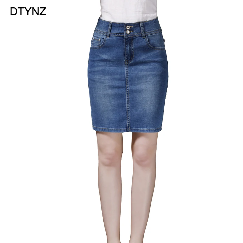 Джинсовая юбка тонкая женская джинсовая юбка-карандаш для девочек модная прямая мини-юбка с карманами летняя повседневная короткая юбка большого размера